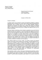 Aides économiques et démocratie sociale : lettre de LTG au président Denanot